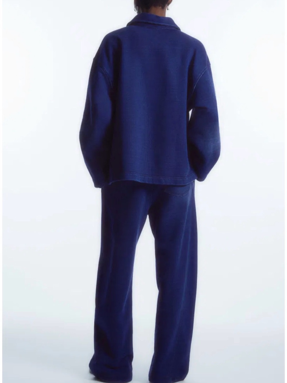 COS Navy Blue Relaxed Track Pants